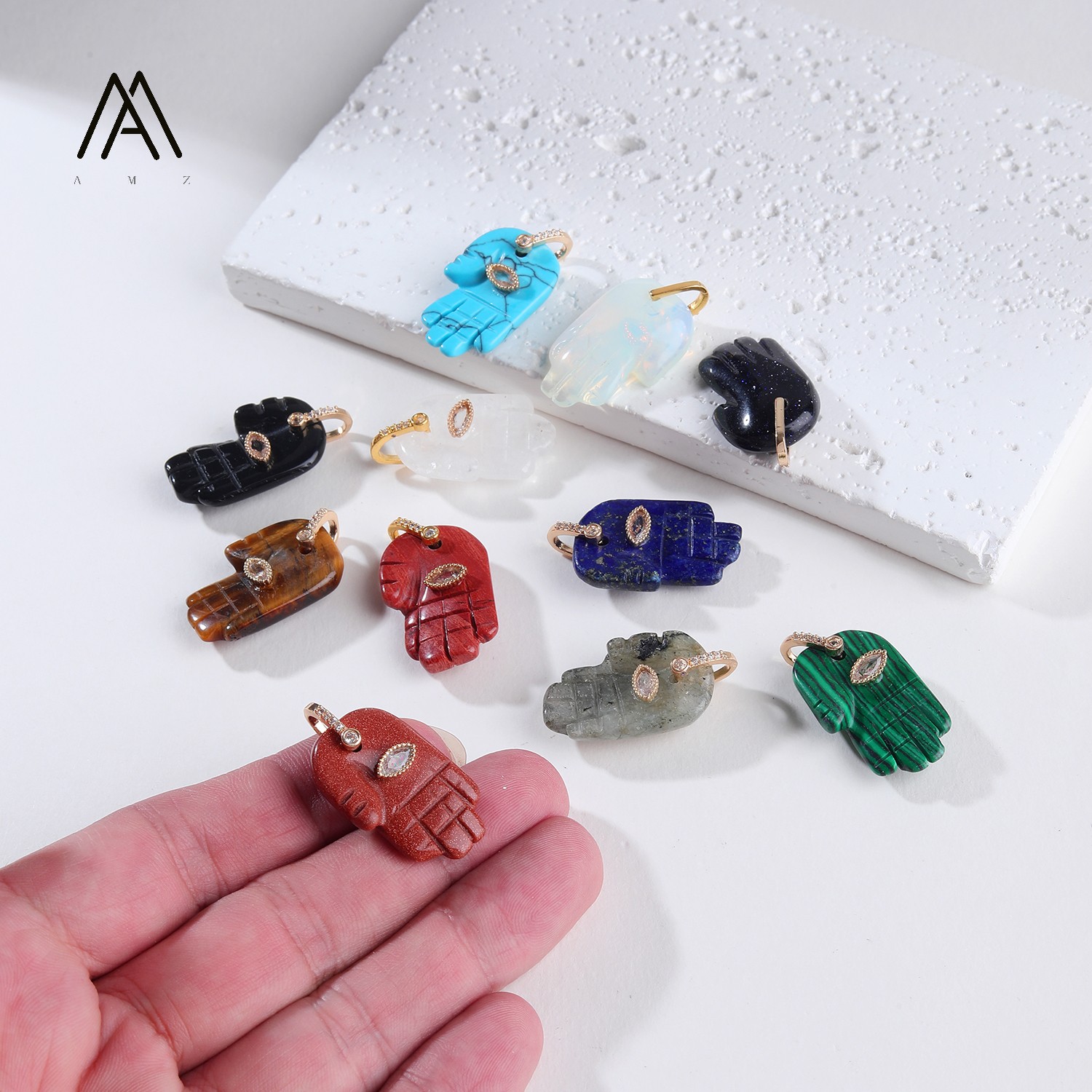 1/3/5/10 piezas, dijes con for - Jewelry Making Gemstones reseña y precio