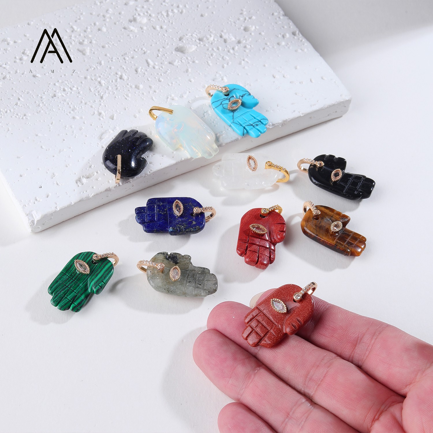 1/3/5/10 piezas, dijes con for - Jewelry Making Gemstones reseña y precio